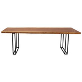 Large Single Slab Solid Wood Jefferson Live Edge Dining Table